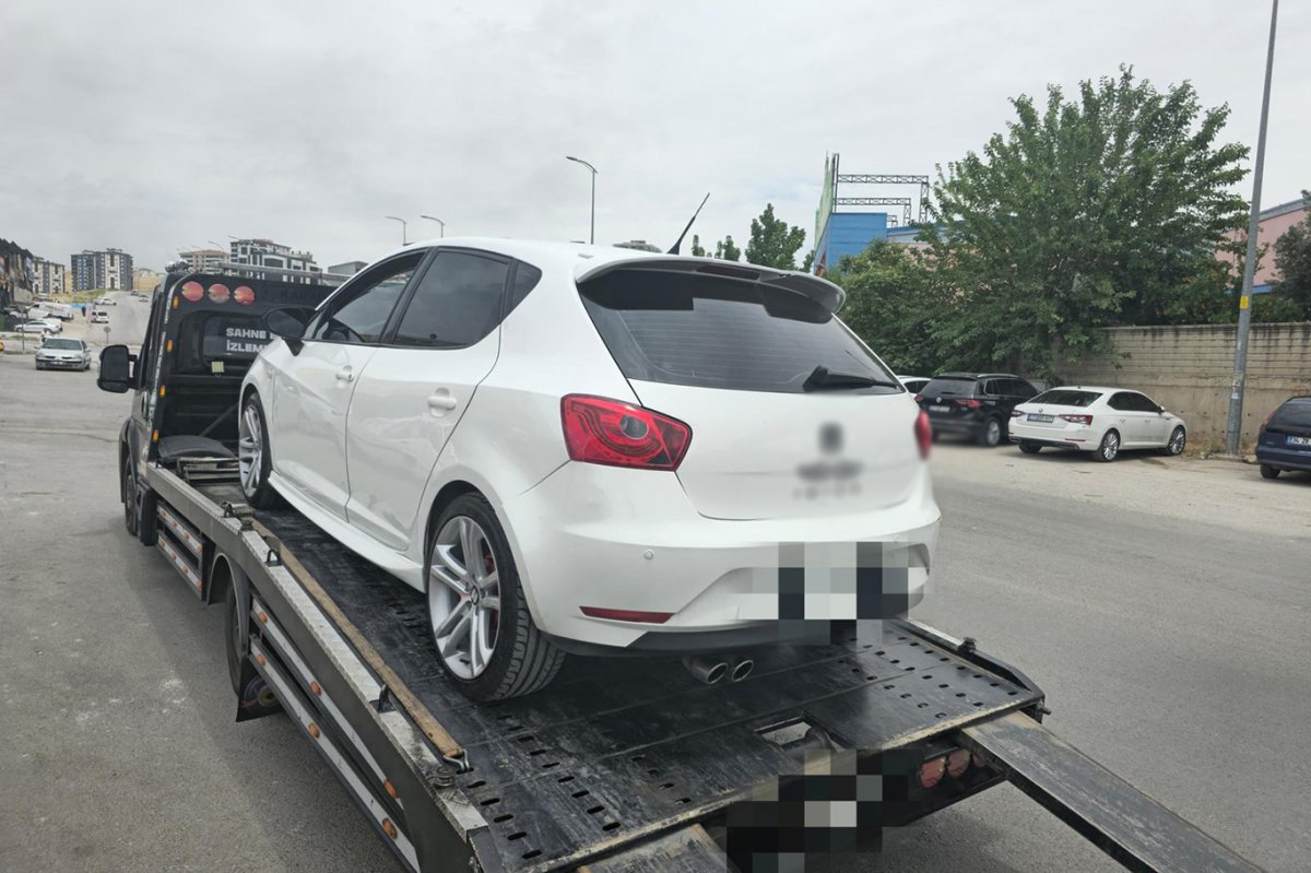 Abart egzoz kullanan sürücülerin araçları trafikten men edildi
