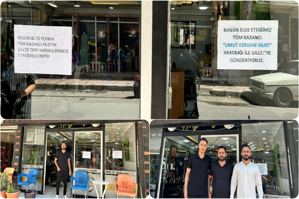 Hataylı kuaförler günlük gelirlerini Gazze'ye bağışlıyor