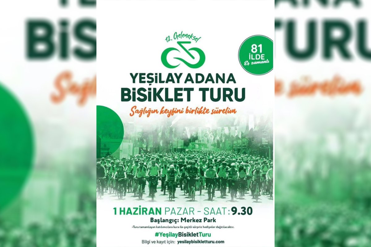 Yeşilay'dan Adana’da "Bisiklet Turu" etkinliği