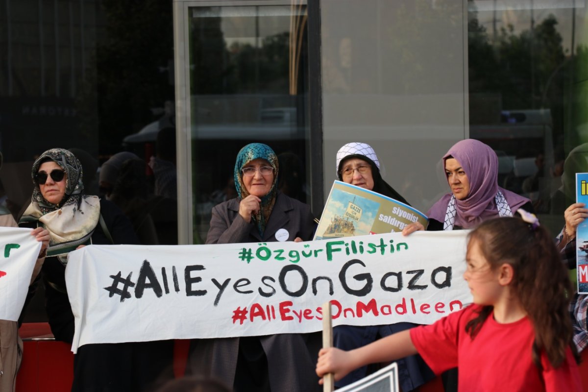 İşgalcilerin, Madleen gemisine el koyması Ankara'da protesto edildi