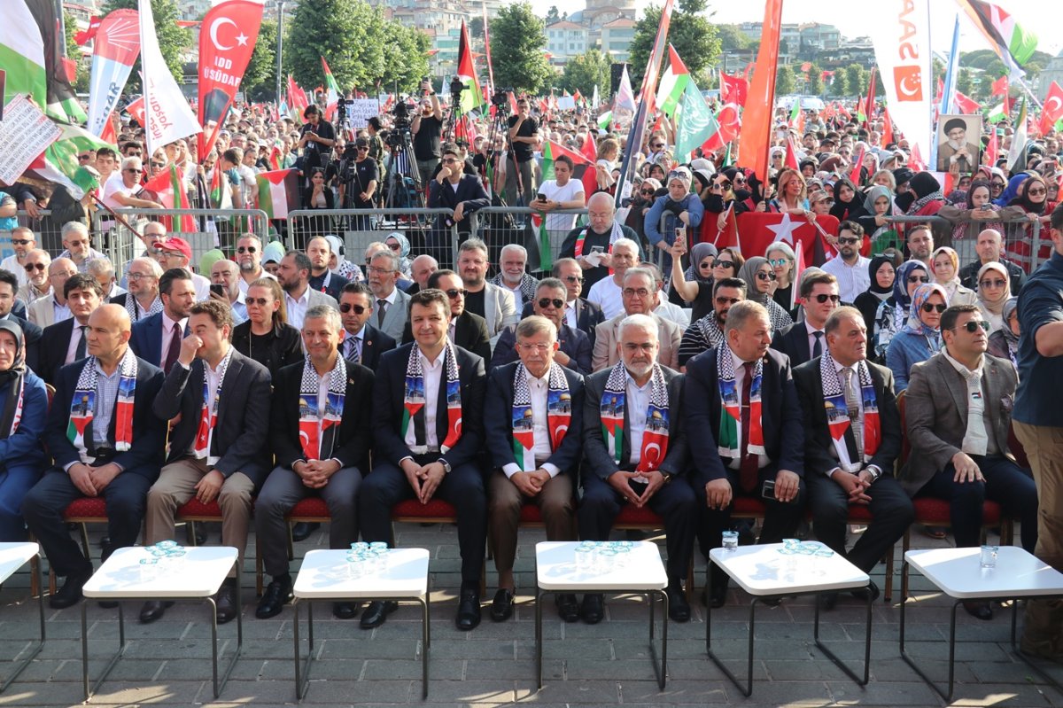 Özgür Gazze Mitingi'nde siyasilerden ortak çağrı: Somut adımlar atılmalı