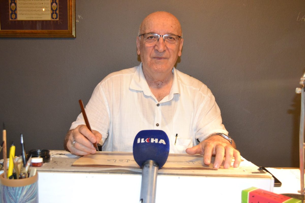 Emekli öğretmen hüsn-i hat sanatıyla hayatını baştan yazdı