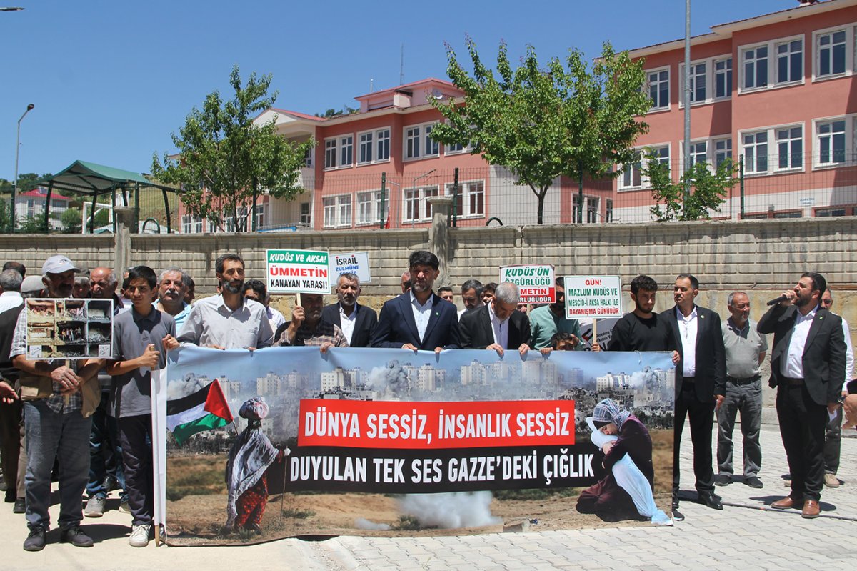 HÜDA PAR Adaklı İlçe Başkanlığı’ndan siyonist rejime tepki
