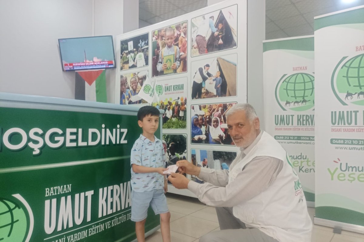 Minik yürekten Filistin'e büyük destek