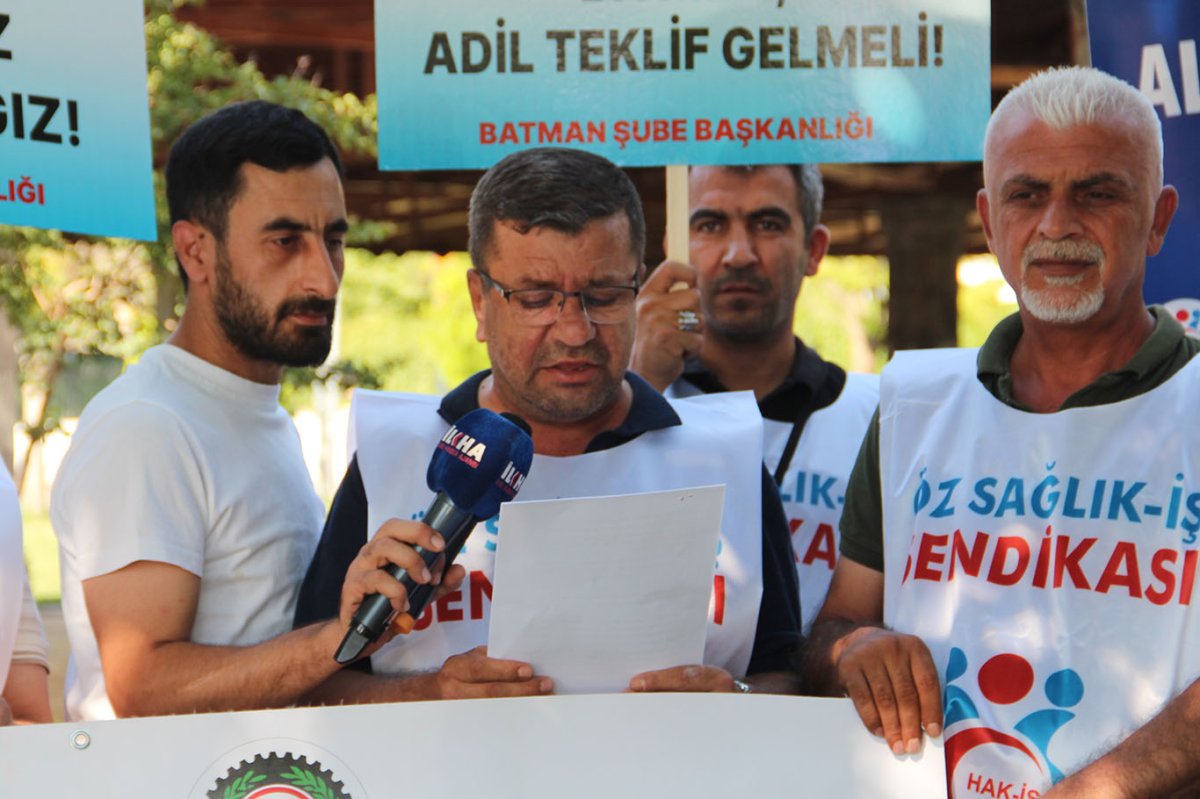 Batman'da kamu işçileri eylem yaptı