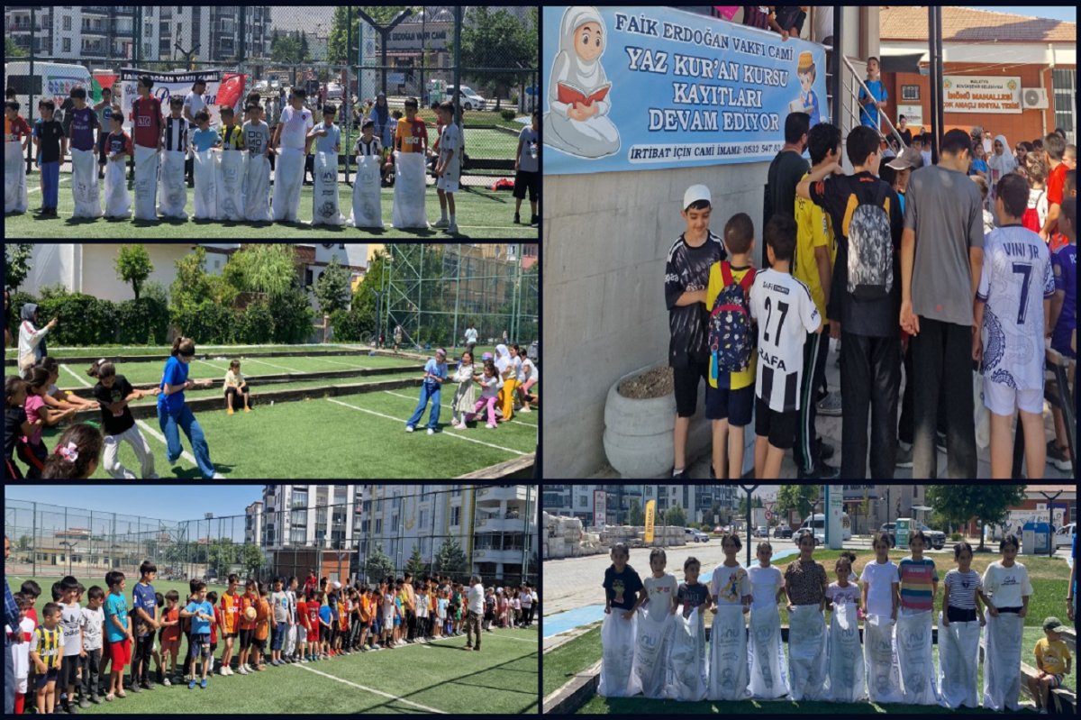 Yaz Kur'an kursunda hem kalp hem zihin beslenerek tüm güzelliği ile devam ediyor