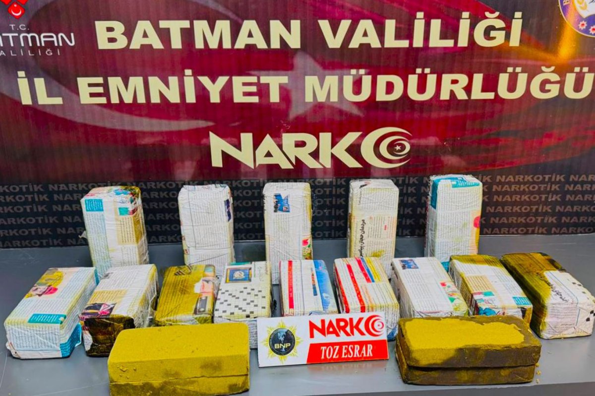 Batman'da 20 kilo toz esrar ele geçirildi