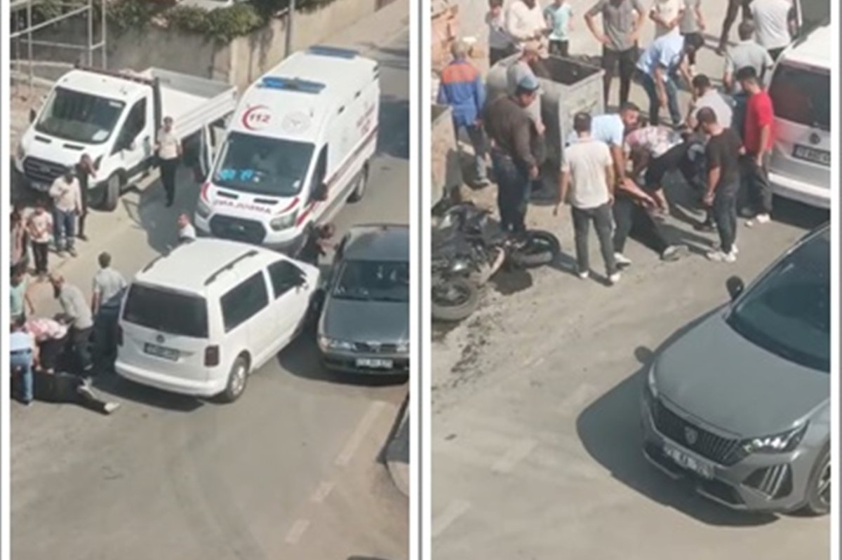 Motosiklet ile ticari taksi çarpıştı: 1 ağır yaralı