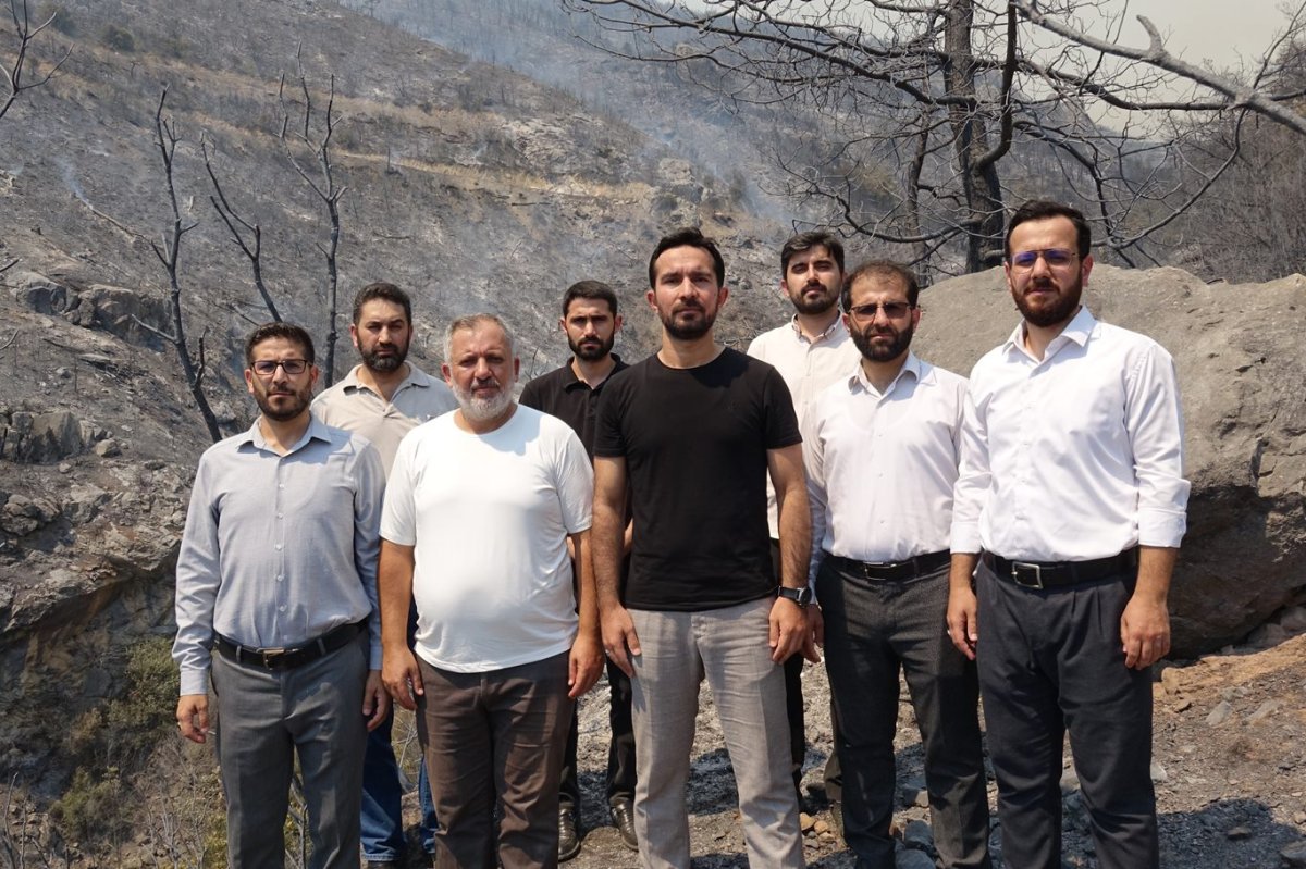 HÜDA PAR heyeti, Bursa yangın bölgesinde