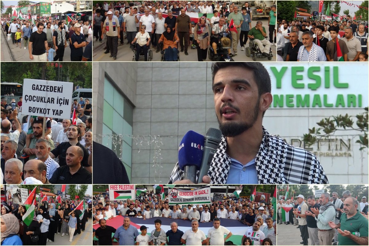 Malatya'da "Gazze için ses ver" etkinliğinde binlerce kişi bir araya geldi
