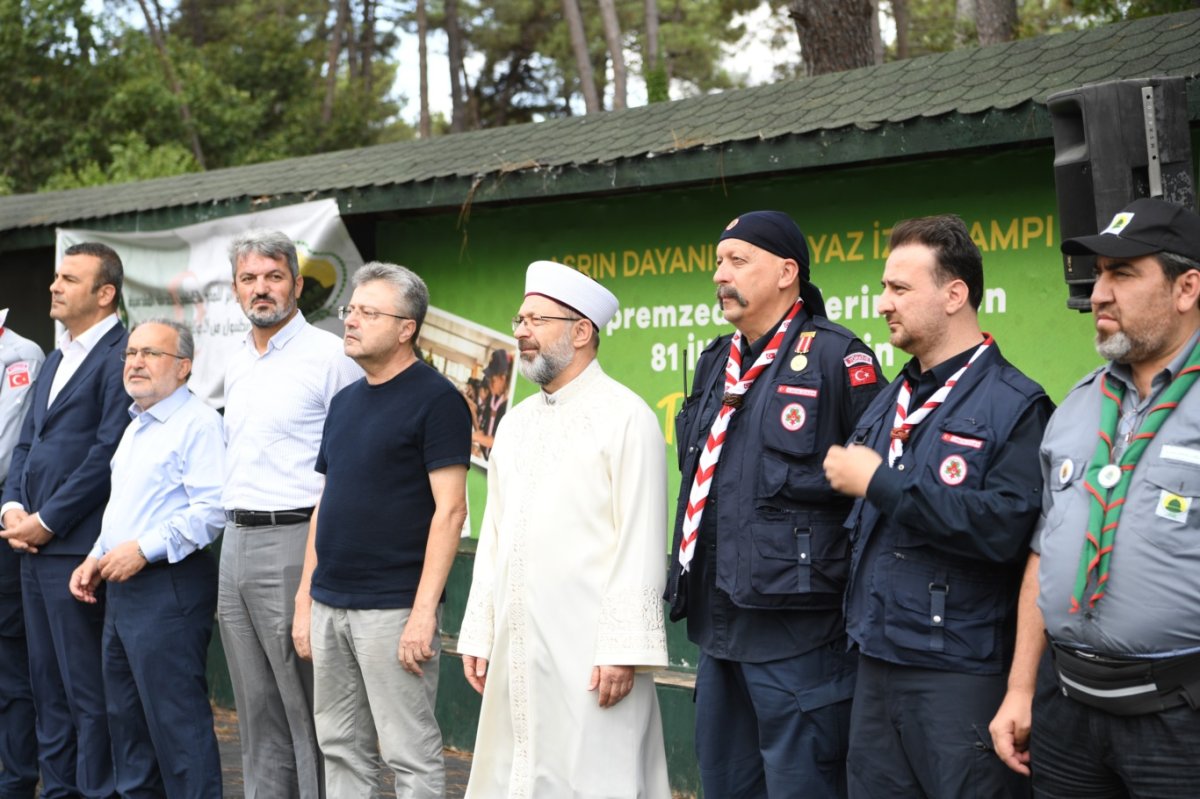 Diyanet İşleri Başkanı Erbaş, İstanbul’da Kudüs ve Filistin Davasını Destekleme Kampı’nı ziyaret etti