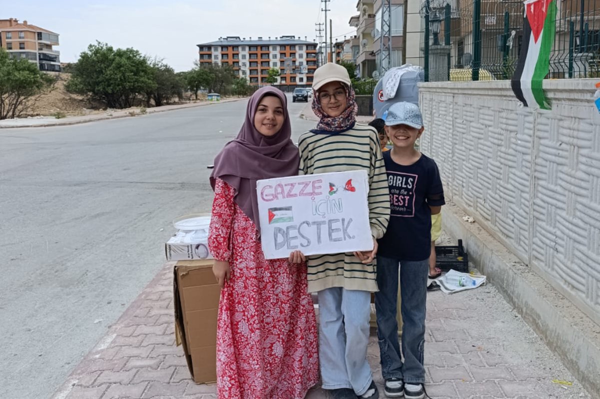 Konyalı miniklerden Gazze'ye anlamlı destek