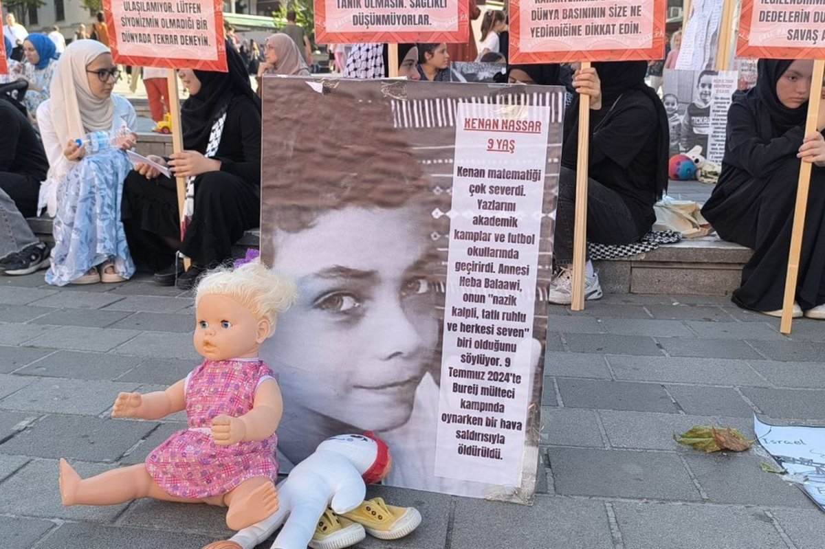 Bursa'da binlerce kişi Gazze için yürüdü
