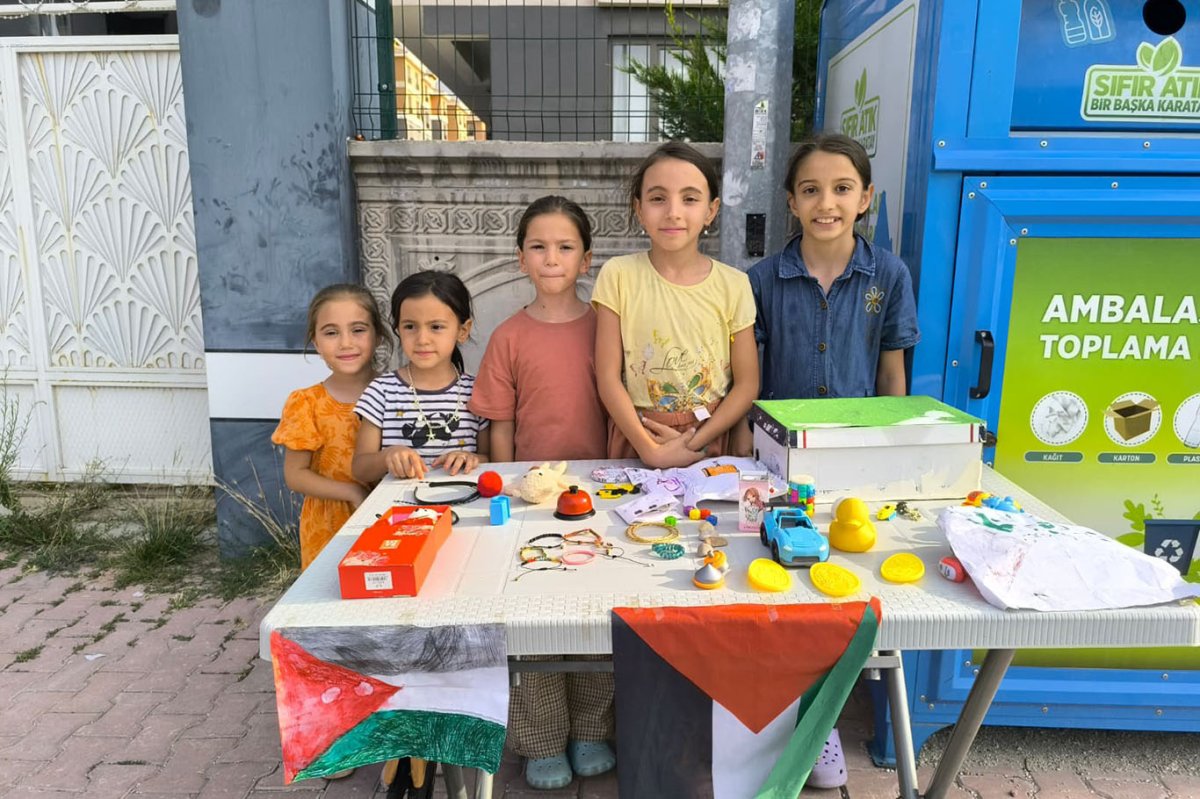 Konyalı miniklerden Gazze'ye anlamlı destek
