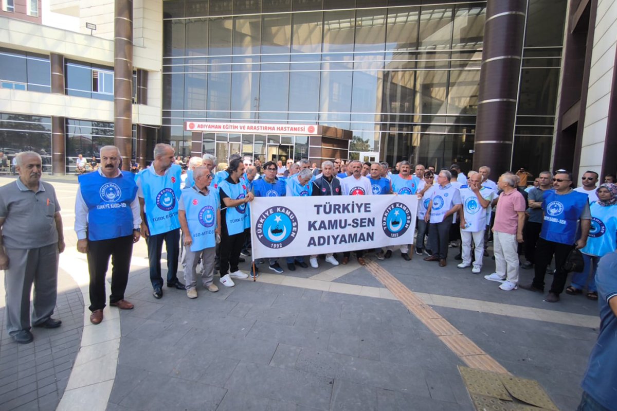 Adıyaman’da kamu çalışanlarından iş bırakma eylemi