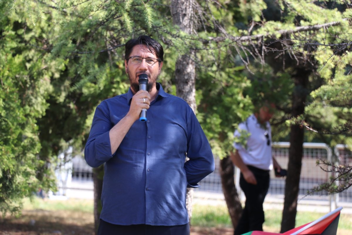 ABD Büyükelçiliği önündeki Gazze nöbeti 3. günde de devam ediyor