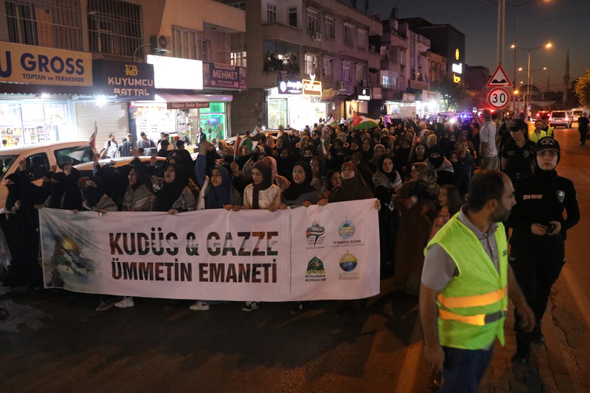 Gaziantep’te Gazze'ye destek yürüyüşü