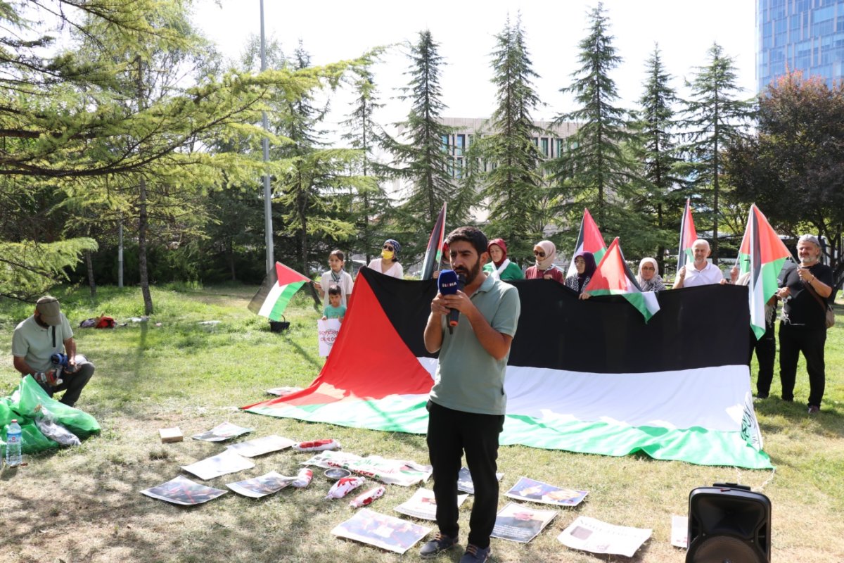 ABD Büyükelçiliği önünde "Gazze nöbeti" 5'inci gününde