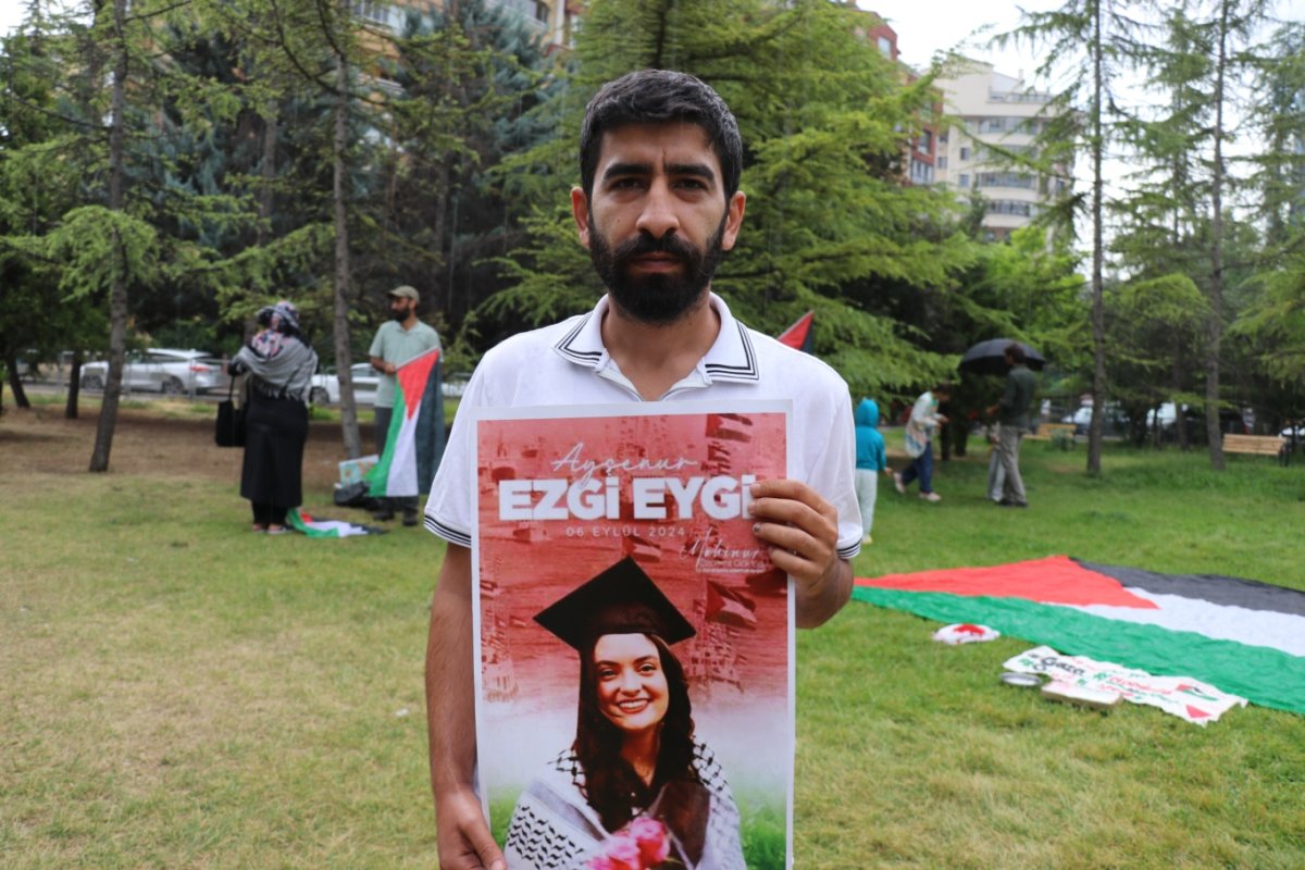 ABD Büyükelçiliği önündeki Gazze nöbeti 17. günde de devam ediyor