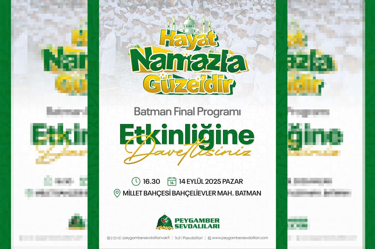 Batmanlılar 14 Eylül'de namaz etkinliğinde buluşuyor