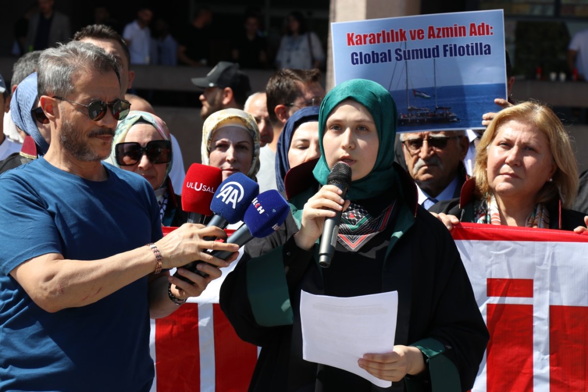 Küresel Sumud Filosuna yönelik saldırılar Ankara'da protesto edildi