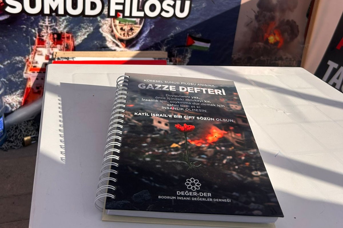 Bodrum'dan Gazze'ye destek: Sumud Filosu için nöbet standı kuruldu