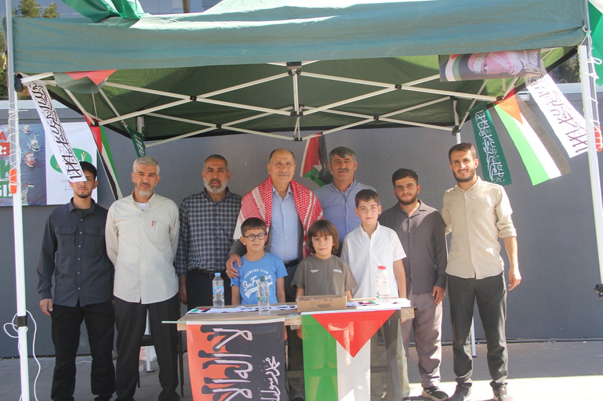 HÜDA PAR Bingöl Gençlik Kolları’ndan Küresel Sumud Filosu'na destek çadırı