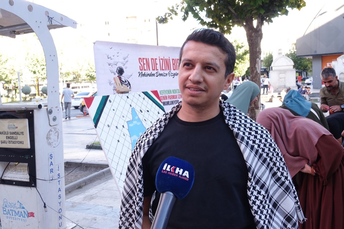 Batman'da Gazze direnişi tuvale yansıtıldı