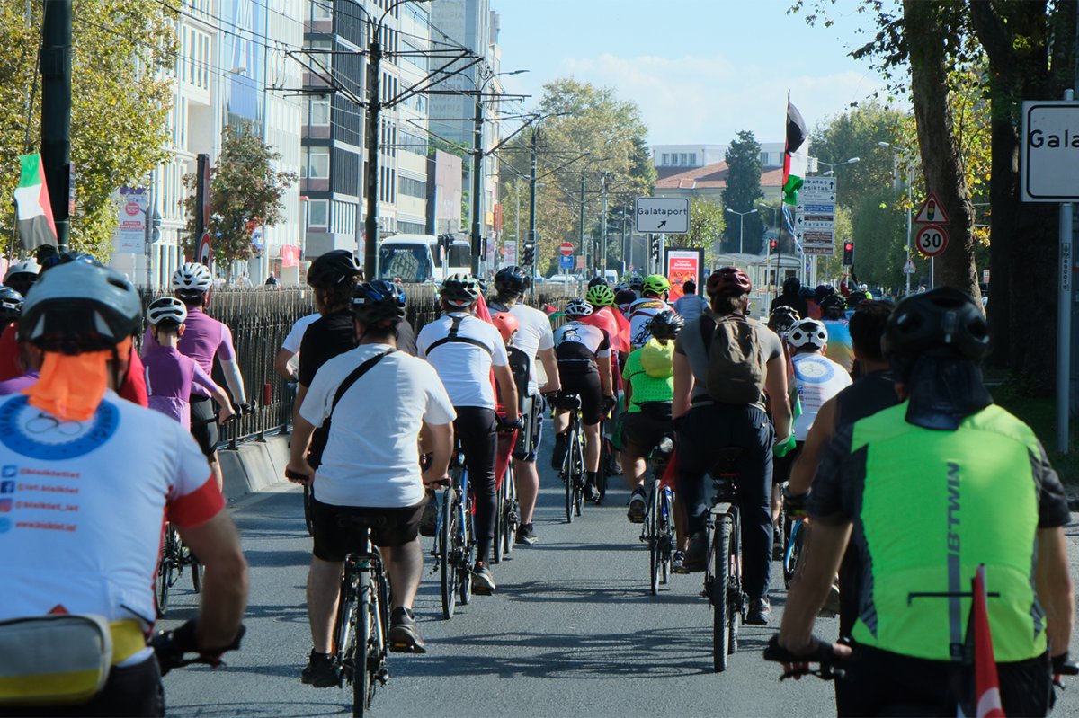 Pedallar Küresel Sumud Filosu'na destek için çevrildi