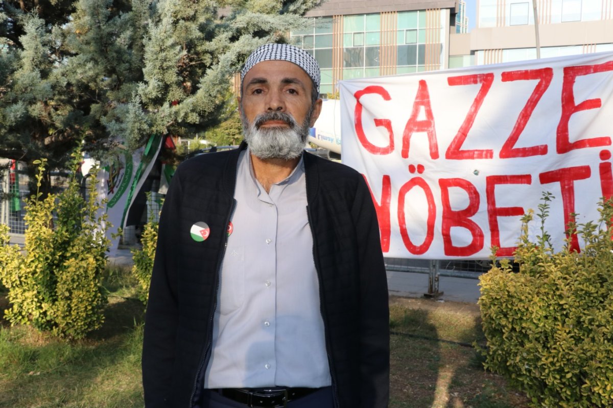 Gazze nöbeti, ABD Büyükelçiliği önünde 38. gününde de devam ediyor