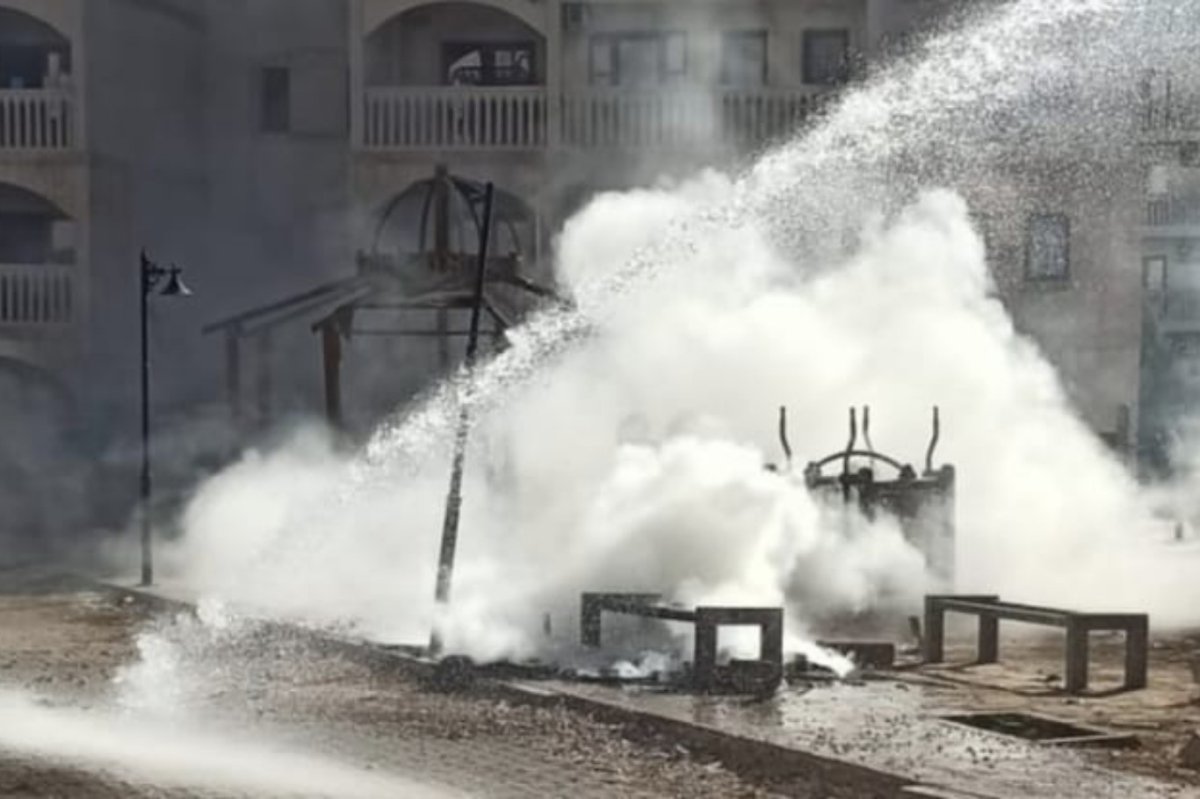 Mardin’de çocuk oyun parkı ateşe verildi