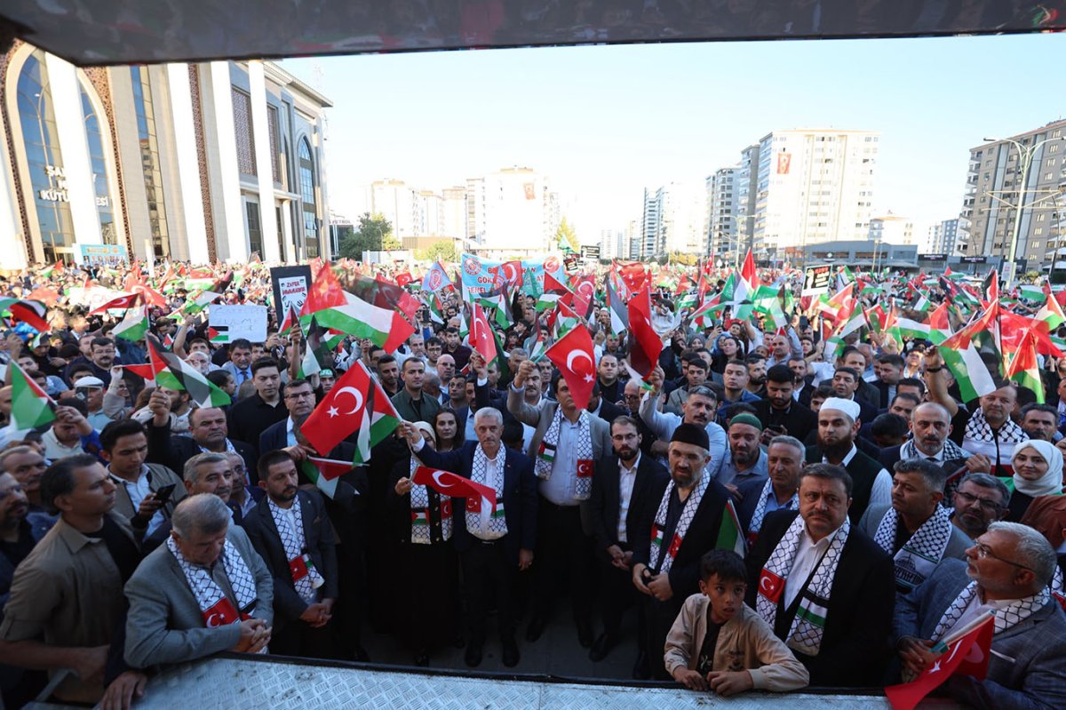 Gaziantep'te Filistin'e destek yürüyüşü