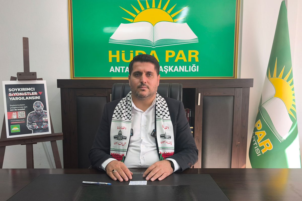 HÜDA PAR Antalya İl Başkanlığından "Soykırımcı siyonistlerin yargılanması" için imza kampanyası