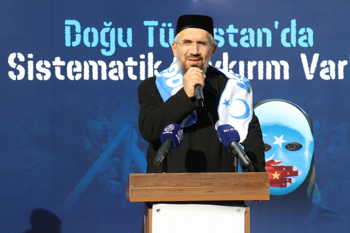 Doğu Türkistan'da yaşanan zulümler için Saraçhane'de basın açıklaması