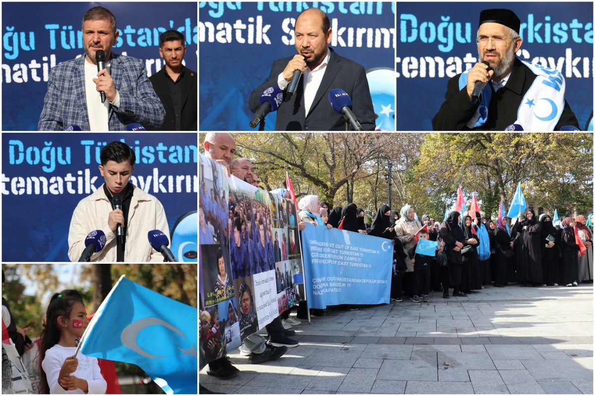 Doğu Türkistan'da yaşanan zulümler için Saraçhane'de basın açıklaması