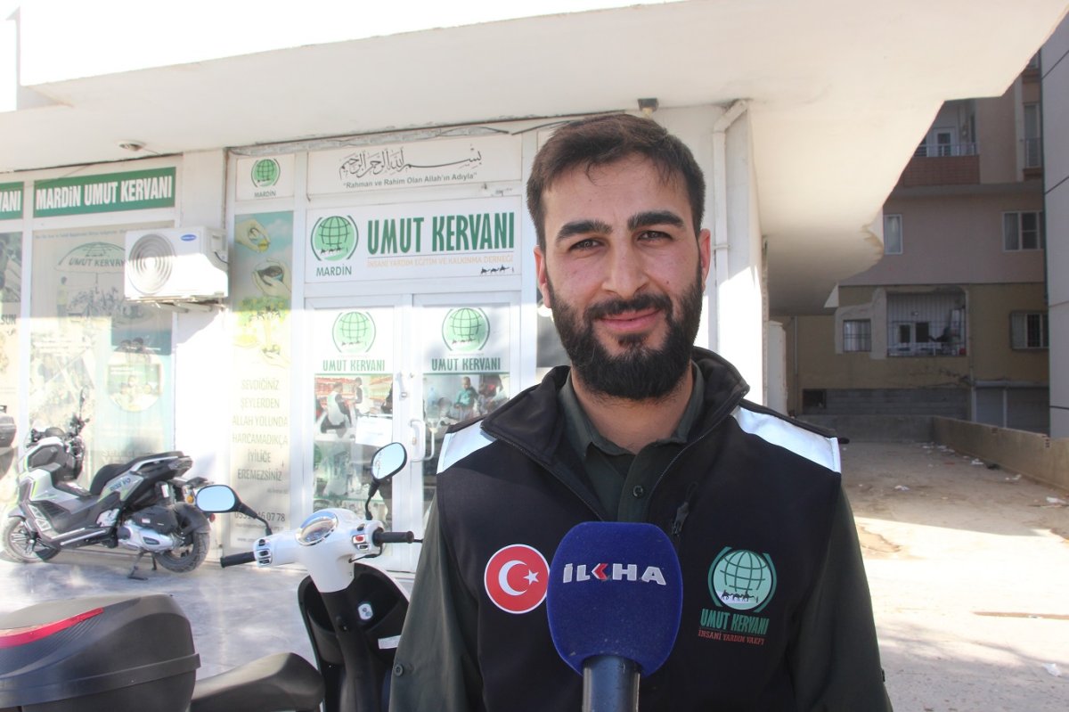 Mardinli hayırsever tek olan motosikletini Gazze'ye bağışladı