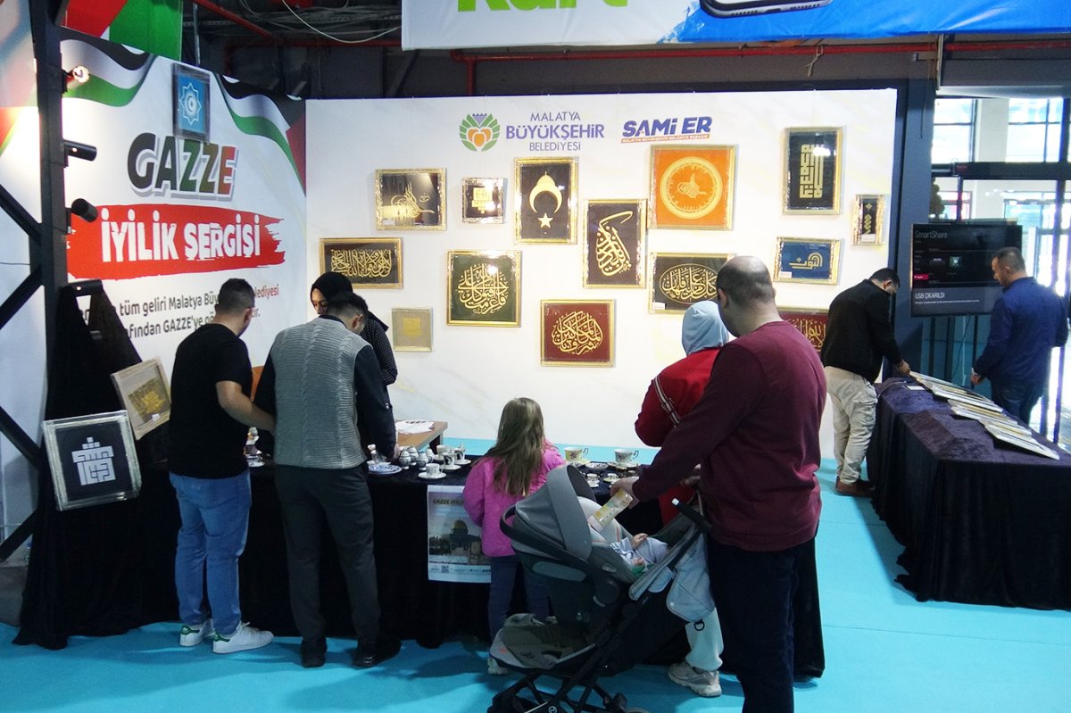 Malatya kitap fuarında Gazze'ye anlamlı destek