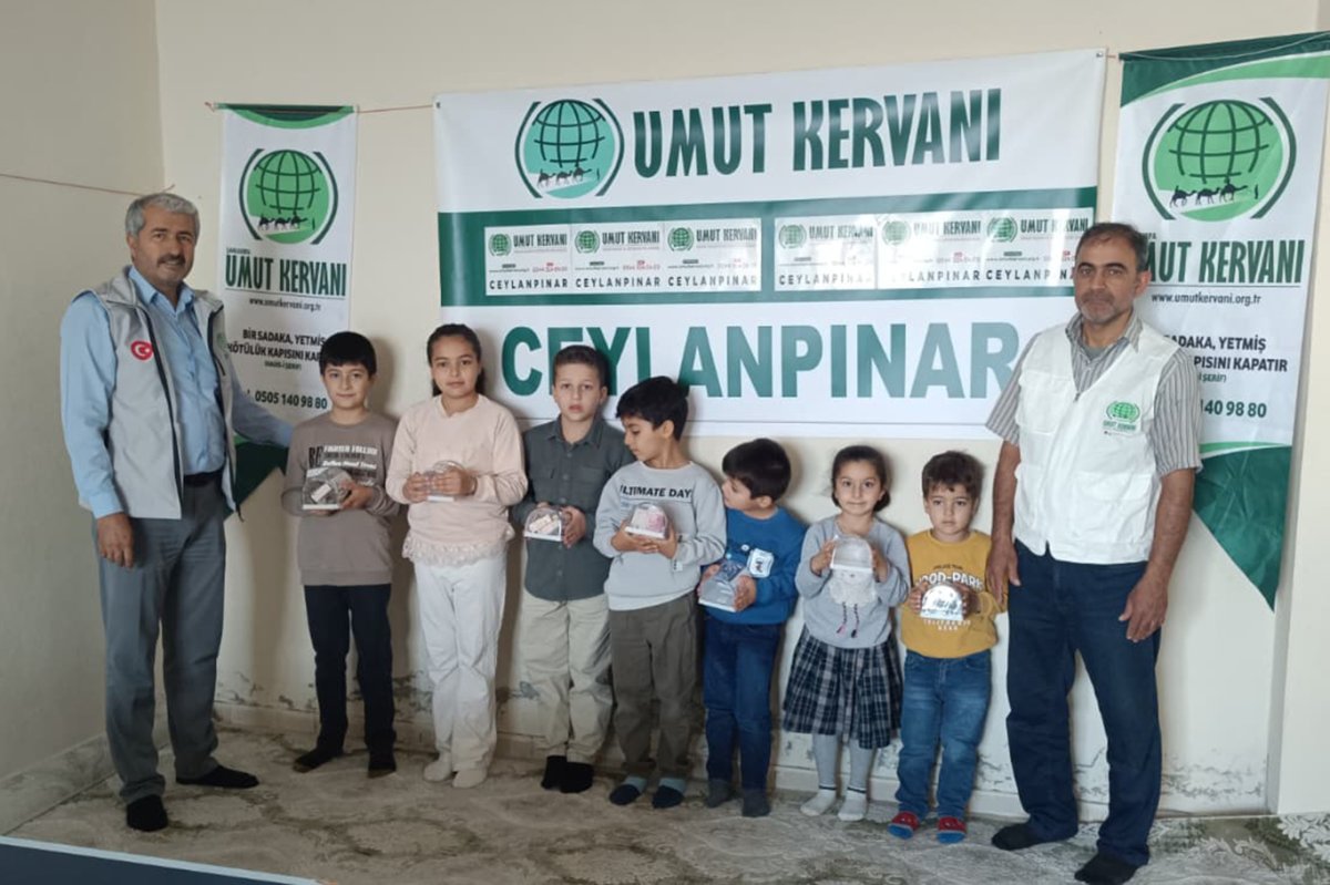 Ceylanpınarlı çocuklardan Gazze için anlamlı bağış