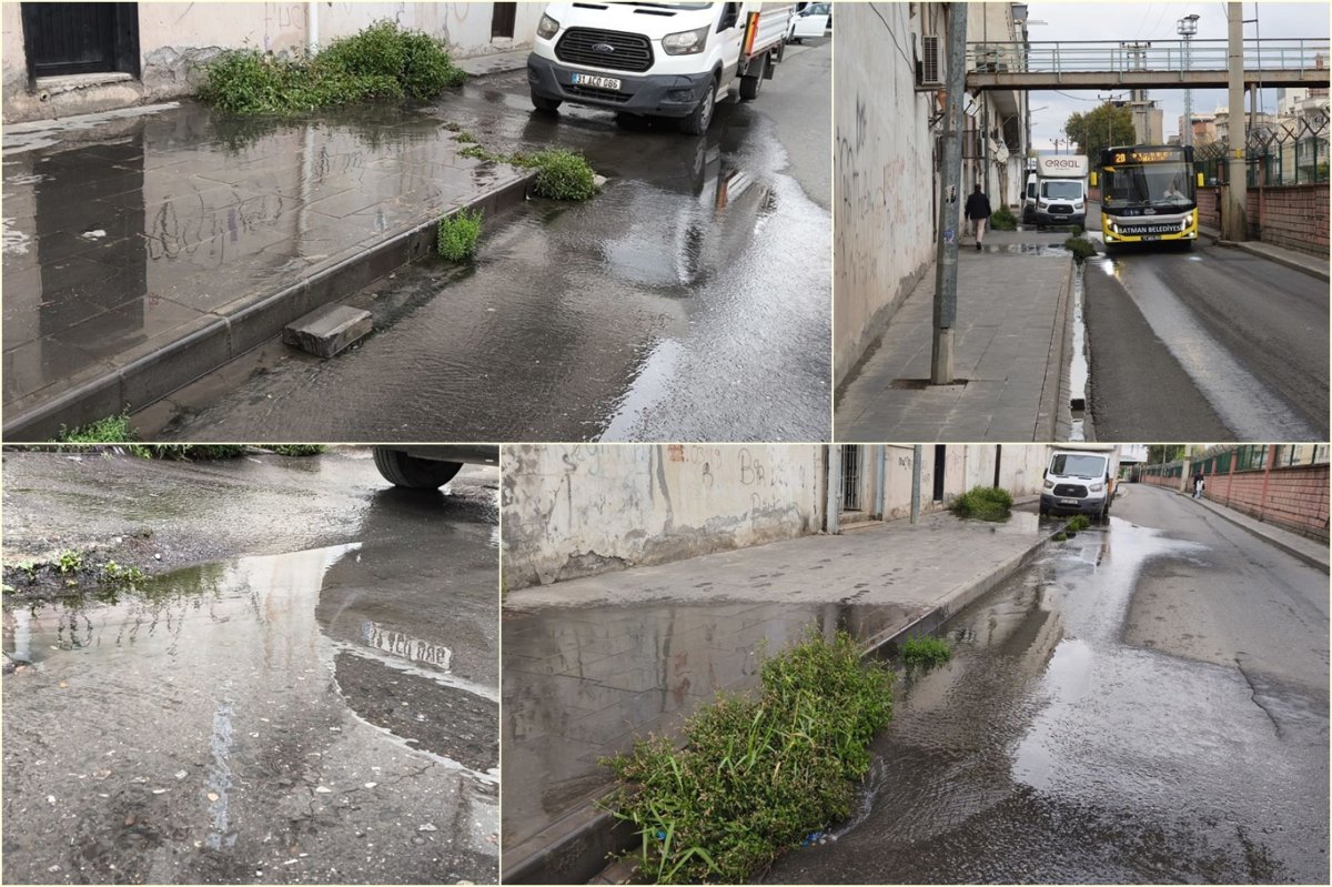 Batman'da patlayan su boruları nedeniyle tonlarca içme suyunun ziyan olması tepkilere yol açıyor