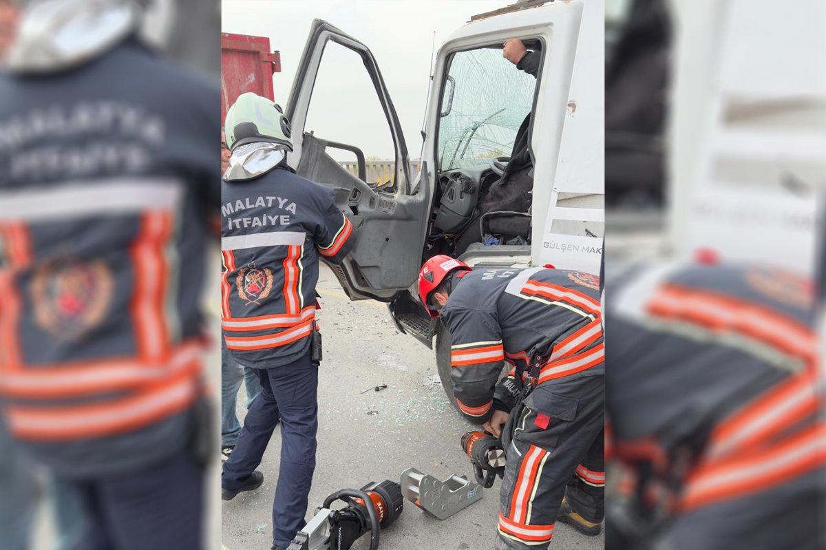 Malatya'da kamyonet ile kamyon çarpıştı: 1 yaralı