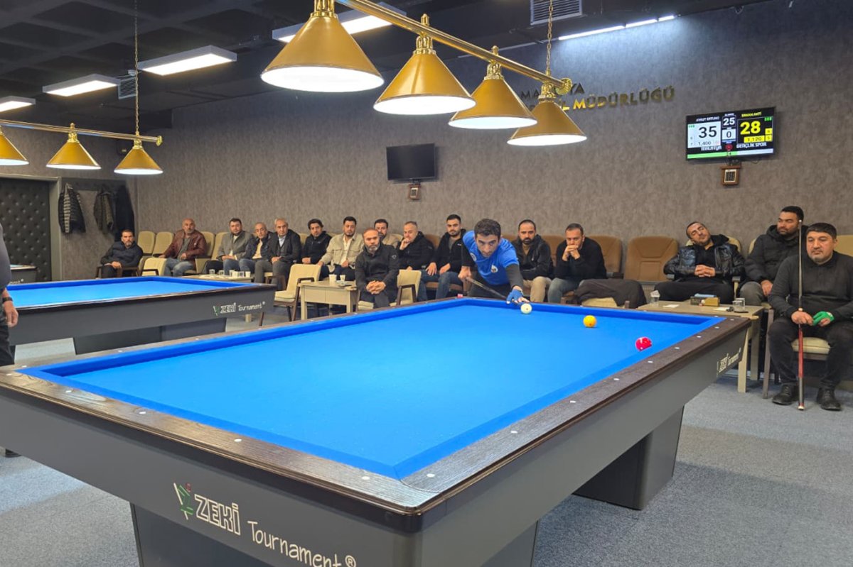 Malatya'da 3 bant bilardo turnuvası sona erdi