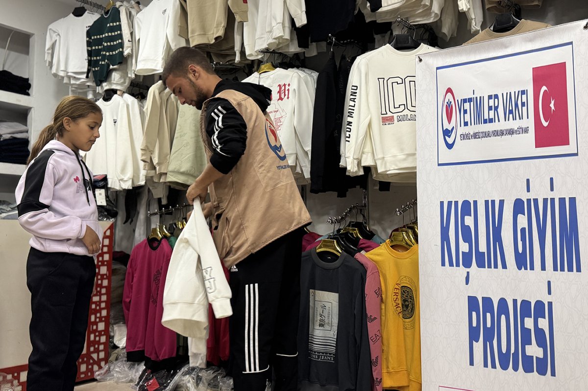 Yetimler Vakfı'ndan, Gazze'deki yetimlere kışlık giysi yardımı