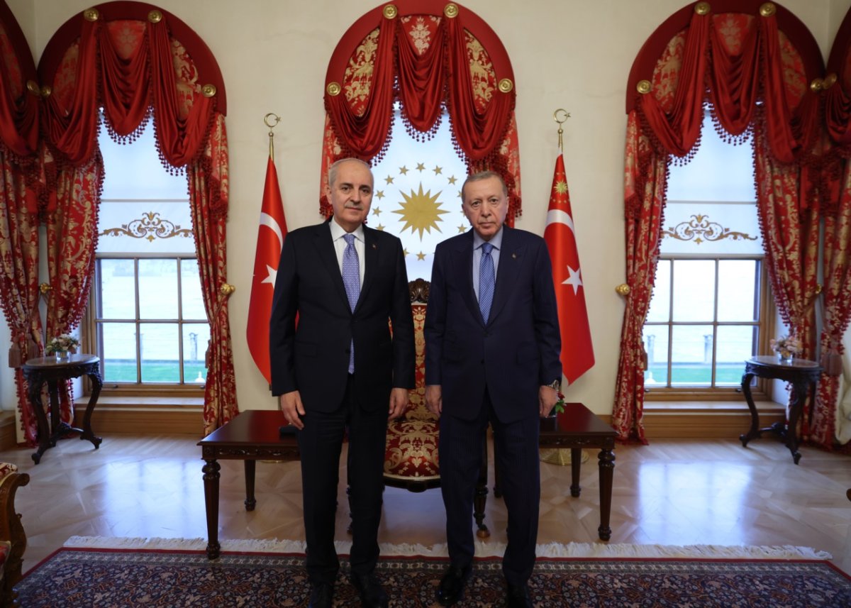 Cumhurbaşkanı Erdoğan, TBMM Başkanı Kurtulmuş’u kabul etti