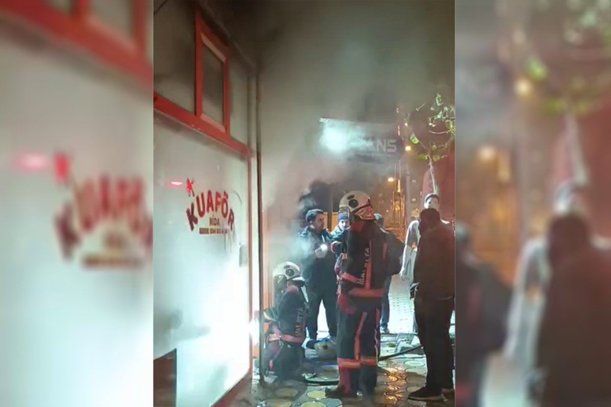 Malatya'da konteyner işyerinde yangın