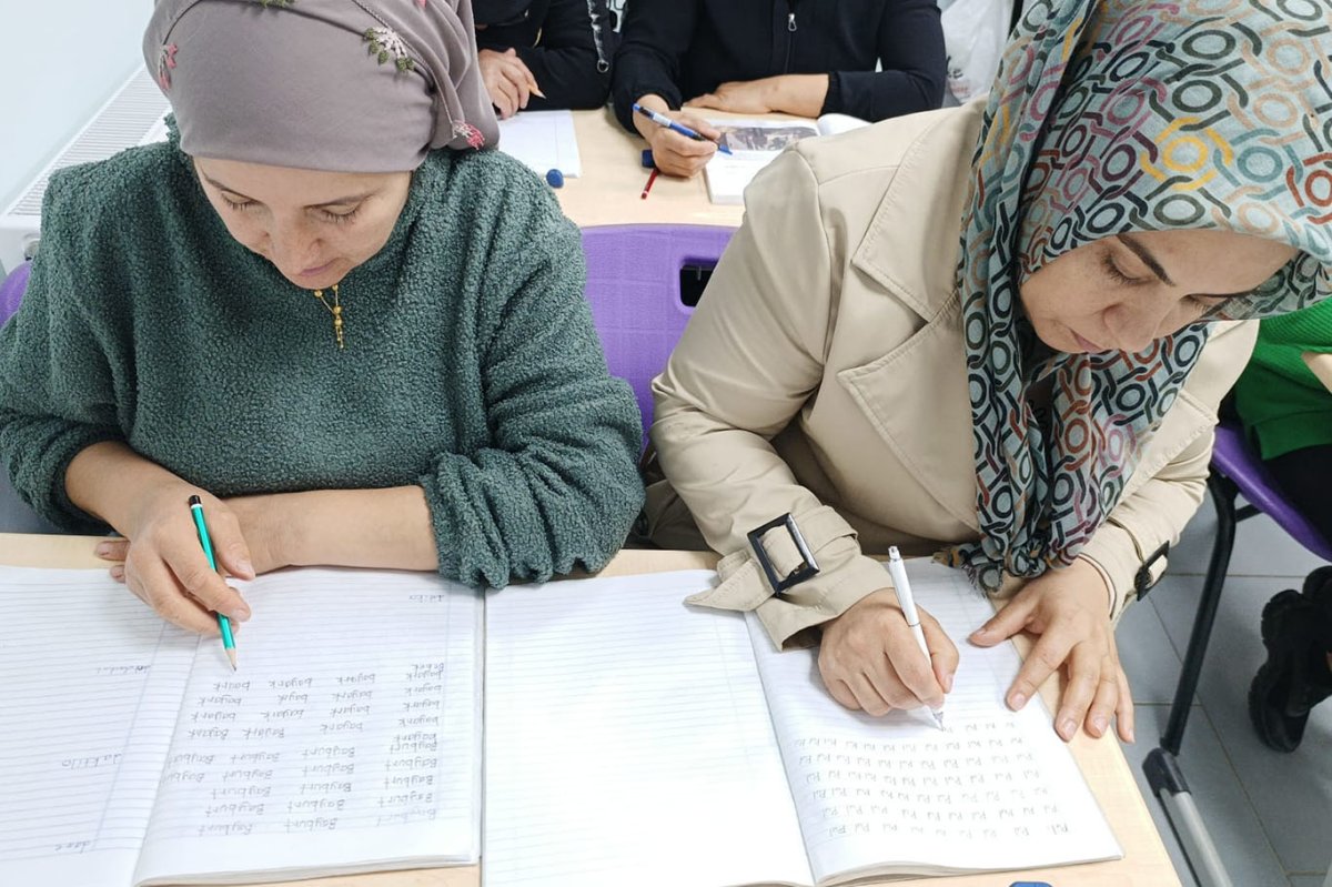 Okuma yazma kurslarına yoğun ilgi