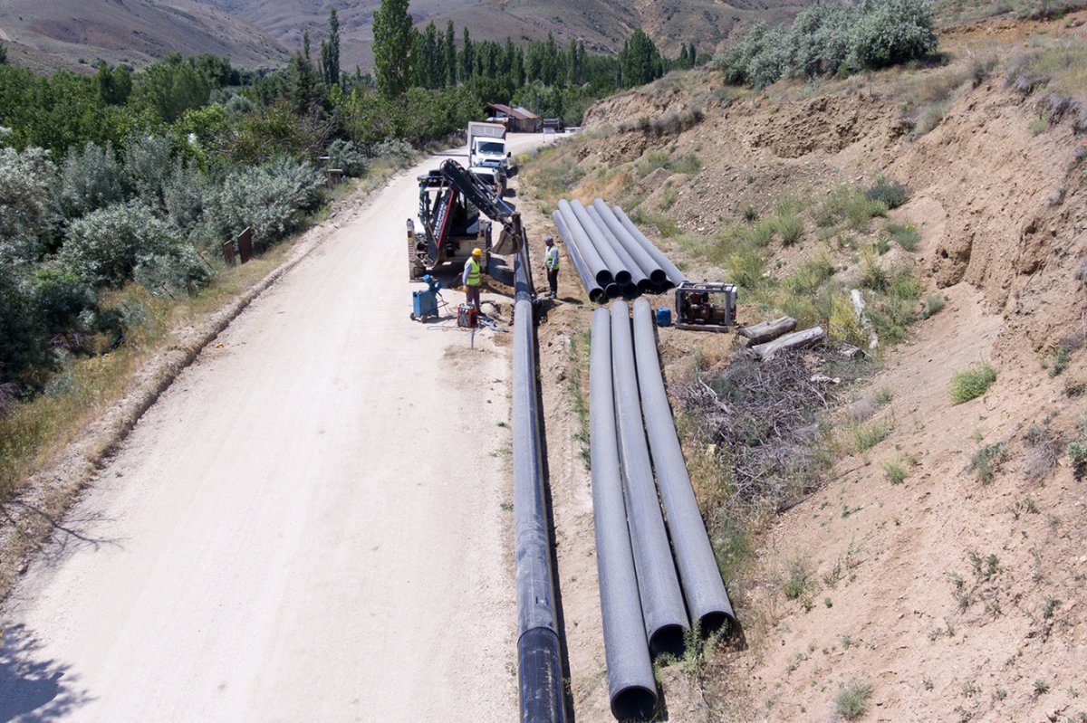 Malatya'da 38 kilometrelik isale hattı çalışması