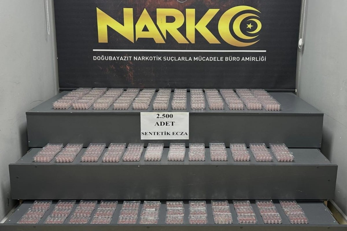 Ağrı'da durdurulan bir tırda yüklü miktarda sentetik ecza maddesi ele geçirildi