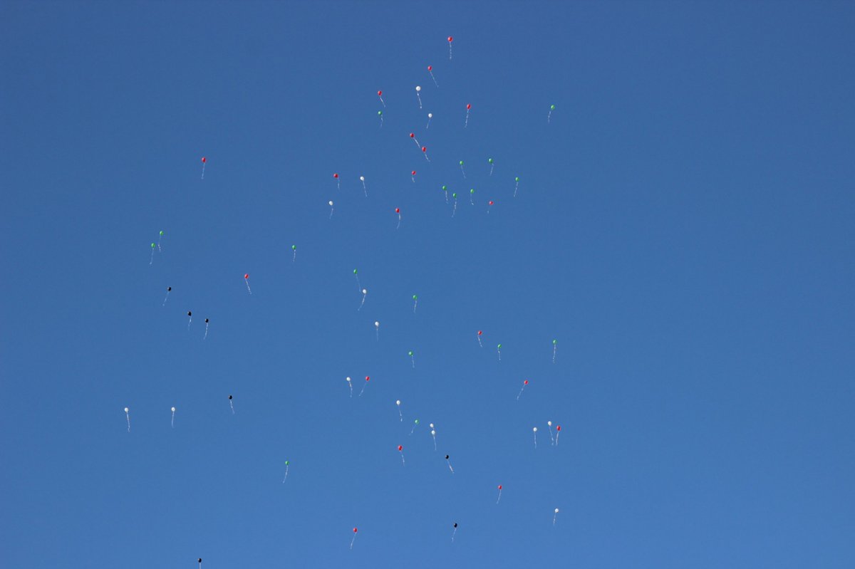 Gazzeli Rim için balonlar gökyüzüne bırakıldı