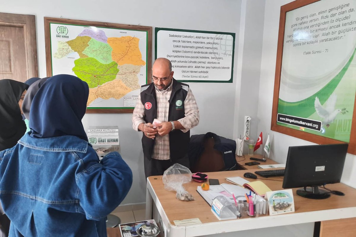 Medrese öğrencileri harçlıklarını Gazze'ye bağışladı