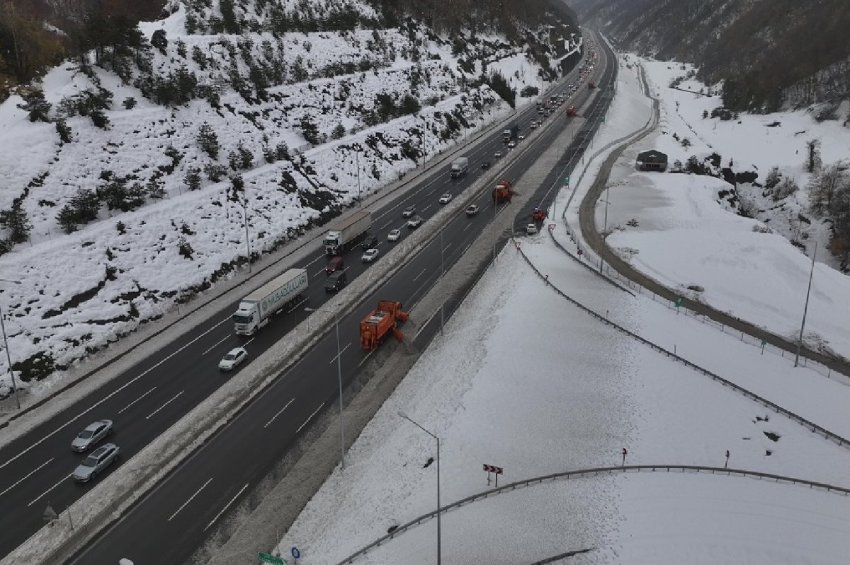 Ankara-İstanbul hattında karla mücadele çalışmaları denetlendi